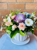 Pastel Teacup Arrangement